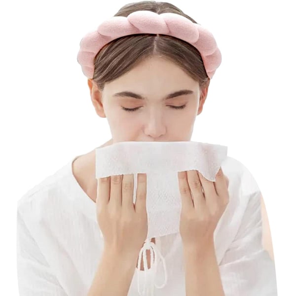 #2 delar ansiktstvättarmband och mjuk ansiktstvätt pannband ansiktsbehandling#
