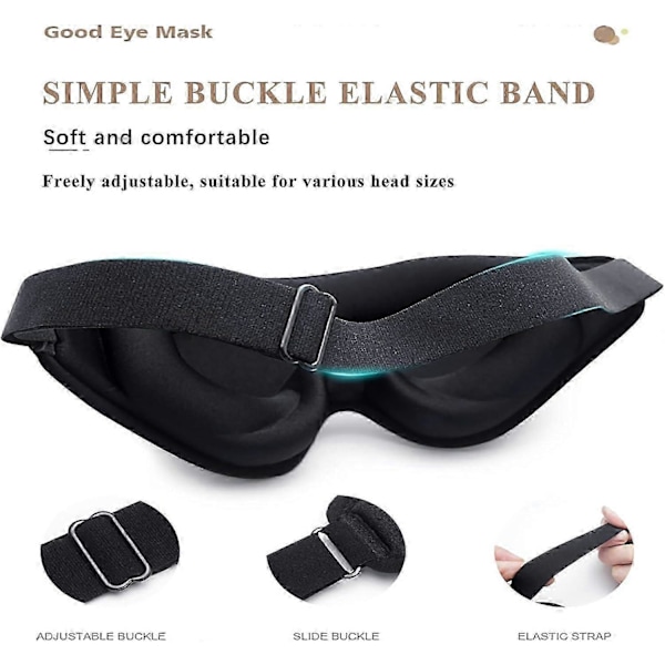 3D mörkläggande ögonmask för sömn