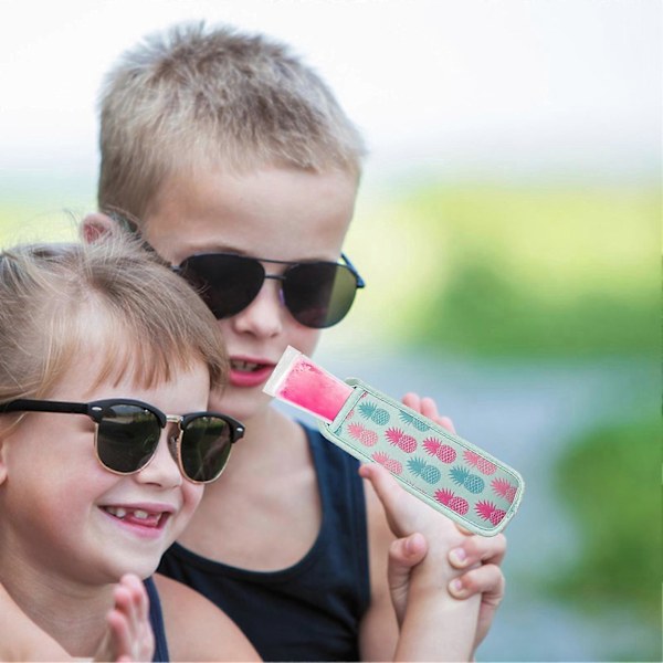 Popsicle-suoja, uudelleenkäytettävä popsicle-pidike, joustava popsicle-pussi, värikäs jääpopsicle-suoja kesään E