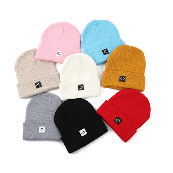 Strik Beanie Hat til Mænd/Kvinder 2-pak sort/sort