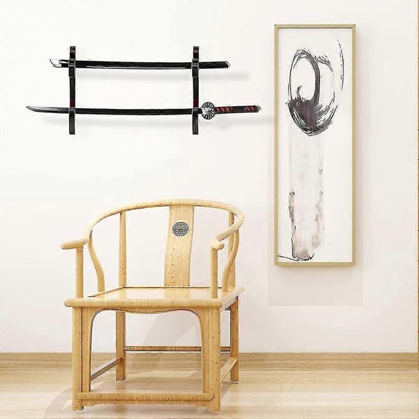 Svärd Väggfäste 2/set 1-vånings Vadderad Katana Hållare Justerbar Display Hängare För Svärd, 2-vånings-pad
