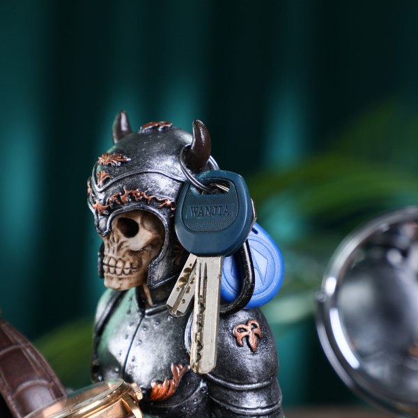 Viking Skull ljusstake Creative Desktop Key Ring stängd Hallo