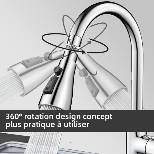 360° Rotasjonslufter for kran, kjøkkenvask FM22/M20/M22/M24 Vann