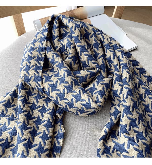 Varmt ternet tørklæde imitation cashmere sjal 55*190cm