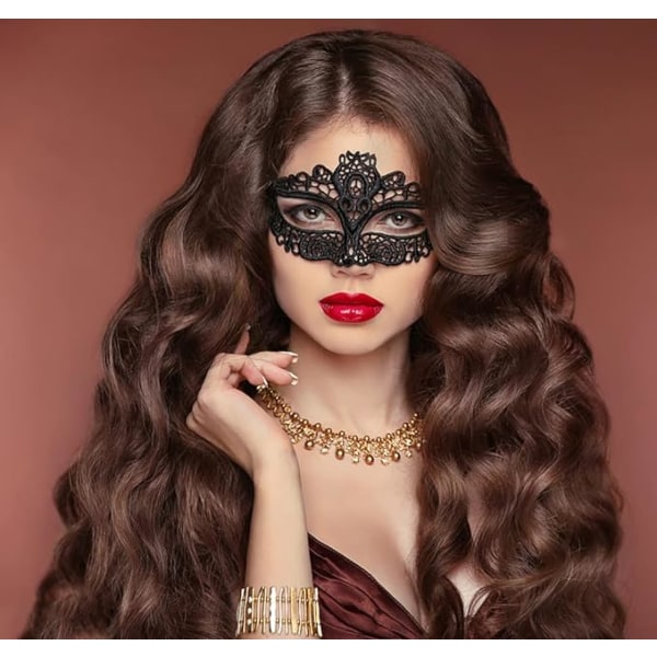 Venetiansk Maske for Kvinner, Venetiansk Mascara Lace Maske Ball Halloween