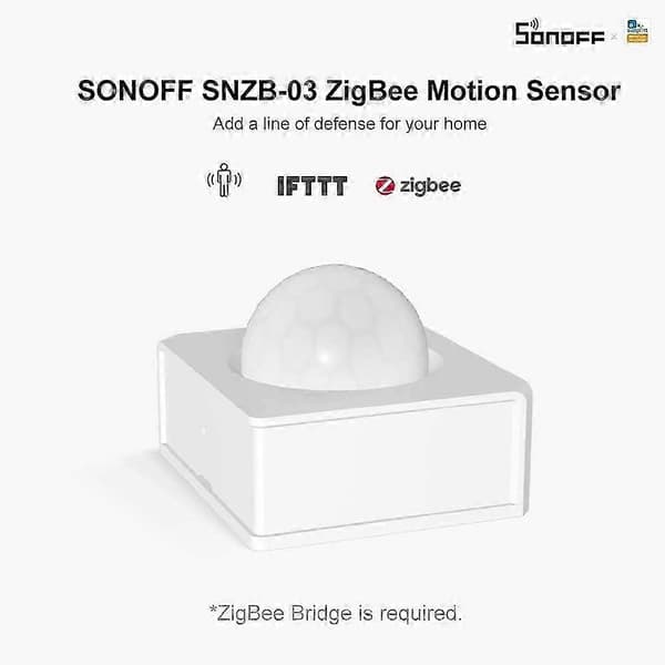 SONOFF SNZB-03 ZigBee Bevegelsessensor, Trådløs Bevegelsessensor for å Motta Varsler eller Utløse Lys