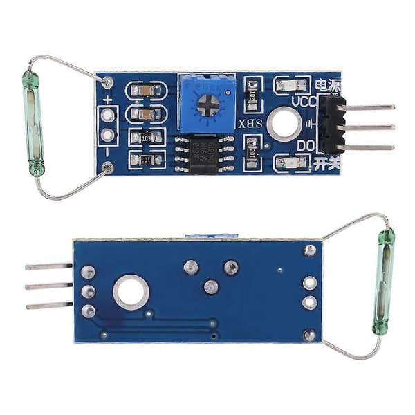 4 stk/sett Reed Sensor Magnetisk Bryter Modul Diy Kit Normalt Åpen