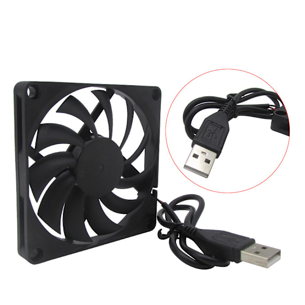 ##/1 stk 5V 0,25A 80mm 80x10mm 8cm DC Børsteløs USB-tilkobling for PC-kjølefan##/