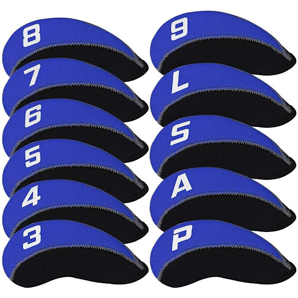 Big Teeth 11-pack Neopren Golfklubbs Skyddande Överdrag med Nummer