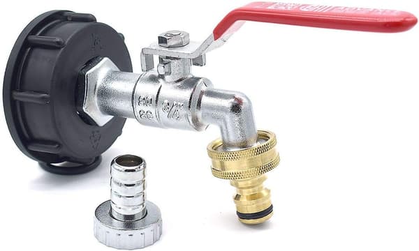 Kuleventil, 3/4 tommers utvendig gjenge, ingen gass, 3/4'' utløp, 15mm flut