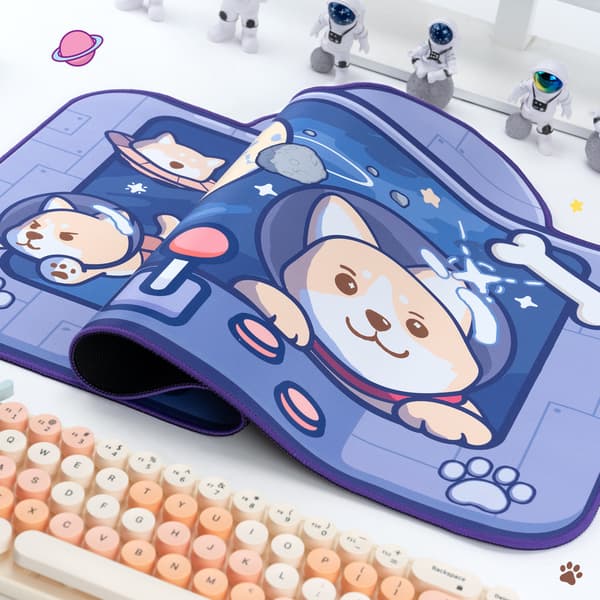 Space Dog Extra Large -hiirimatto, 72×40 cm