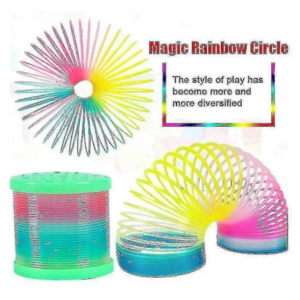 Pimeässä Hohtava Kävelevä Sateenkaarijousilelu Lapsille Maaginen Valoisa Slinky Sateenkaari