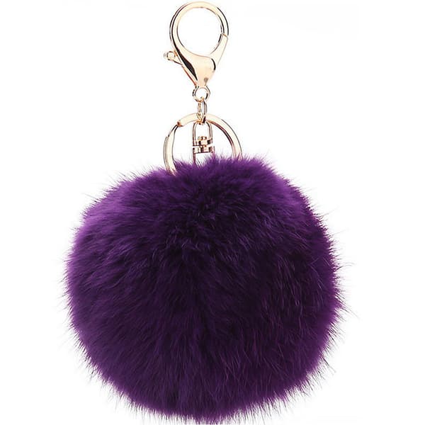 1 kpl (musta) Pompom-avaimenperät Pehmeät Teko-pompomit Avaimenperä S