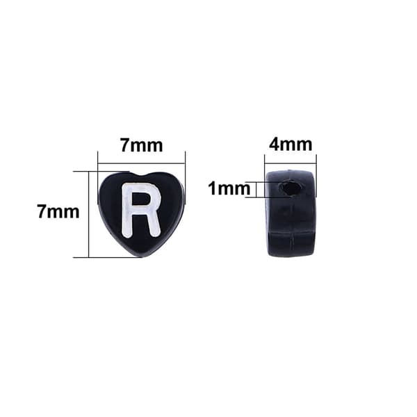 ##/400 Bokstavspärlor, Bokstäver - 7x7mm - Flerfärgade##/