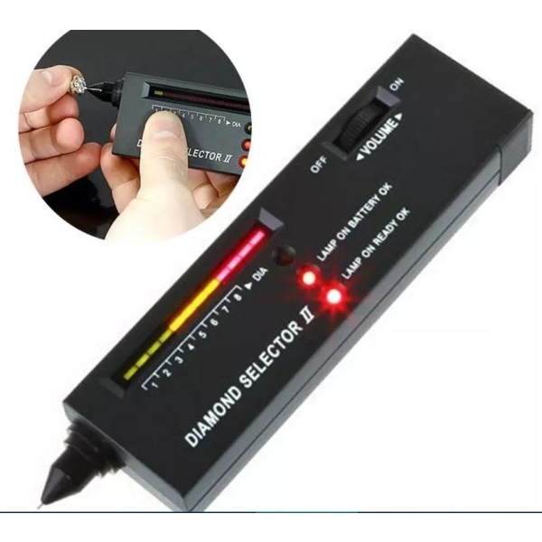 Bærbar elektronisk pen til test af hårdheden af diamanter, rubiner, krystaller, onyx, jade og ædelsten.