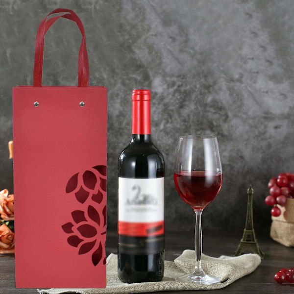 6 vinflaskpåsar - svart, champagneflaskpåsar, vinflaskpresent