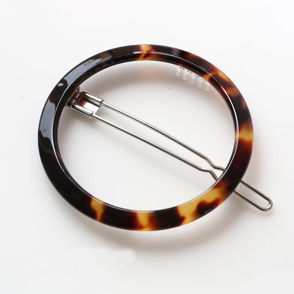 ##/Lurrose 4 st Akryl Resin Hårklämmor Geometriska Leopard Cirkel Hårnålar Barrettes för Fest##/