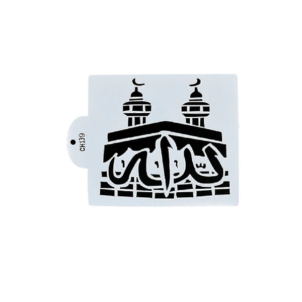 JiKaiX Kage Stencils Genanvendeligt Bage Dekoreringsværktøj DIY Spray Maleri Skabelon til Fondant Sukkerpasta Kaffe F