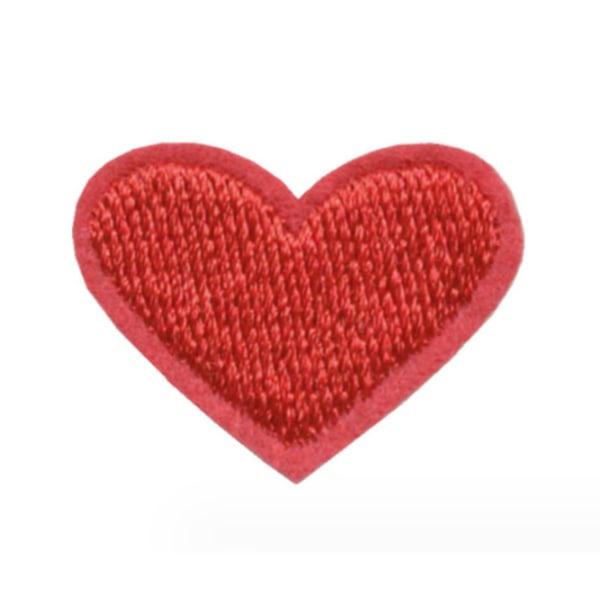 22 stk. Kærlighedsbroderi Stryge-på-lapp 2,2x2 cm, Broderi Stic