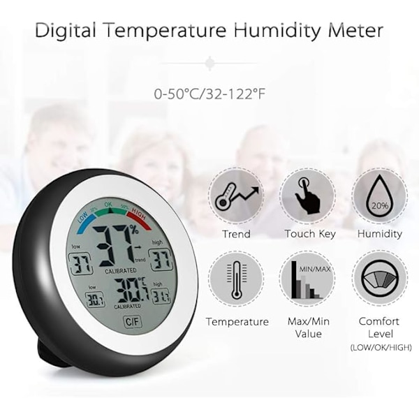 Digital Hygrometer, Inomhus Termometer Hygrometer Rumstemperatur