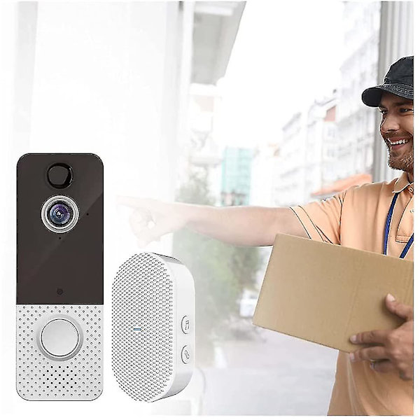 Dörrklocka med kamera, Wifi-kamera Ringdetektering Videodörrklocka W