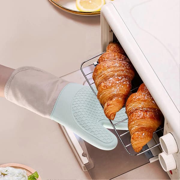 1 st Flexibel Värmebeständig Silikon Grytvante med Stilren Design Mjuk Mikrovågsugnsvante Baktillbehör C