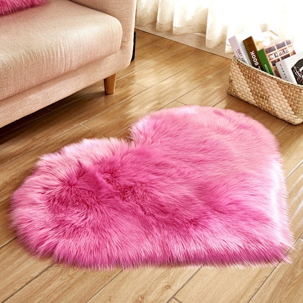 ##/Plush faux fur julgransmatta julgransfot julgransfilt hjärta##/