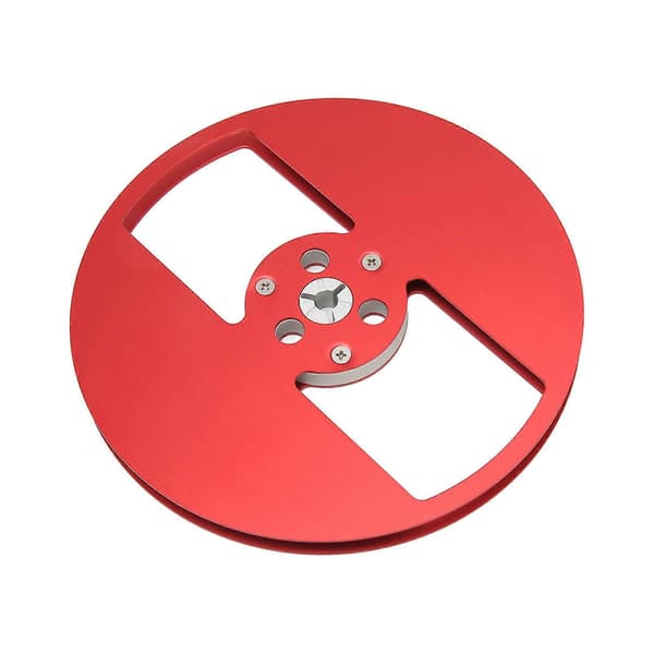 1/4 7 tommer tom spole aluminiumslegering 2 huller universel åben spole optagespole til Nab åbningsmaskine del til TEAC rød