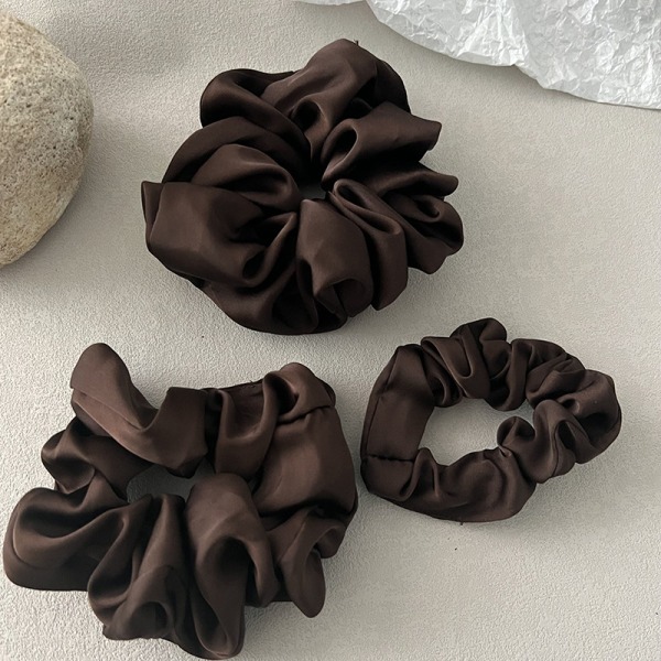 2 delar vit satin hårband Scrunchie hårband Rep Färgglada