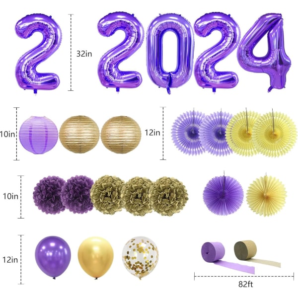 2024 graduation Party decoration set dance party birthday New Yea