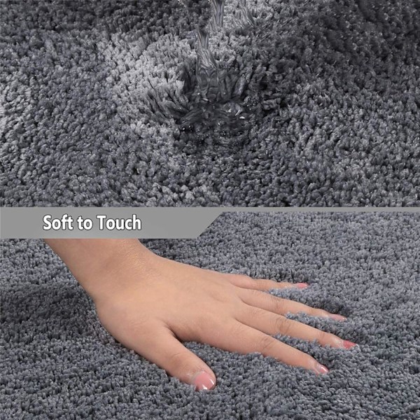 Bademåtte, lille afrundet kvadrant brusemåtte, mikrofiber, super ab