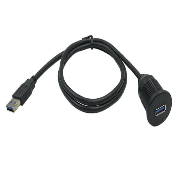 Vandafvisende USB 3.0 Forlængerkabel med enkelt port til bil, båd og