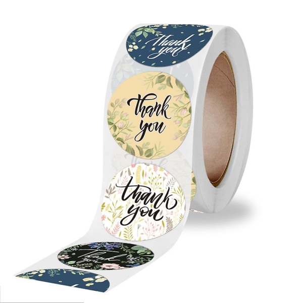 &4 Designs Blomster Tak Stickersæler Etiketter Julegave Dekoration Sticker Til Pakke Papirvarer Stickerqy768-100stk&