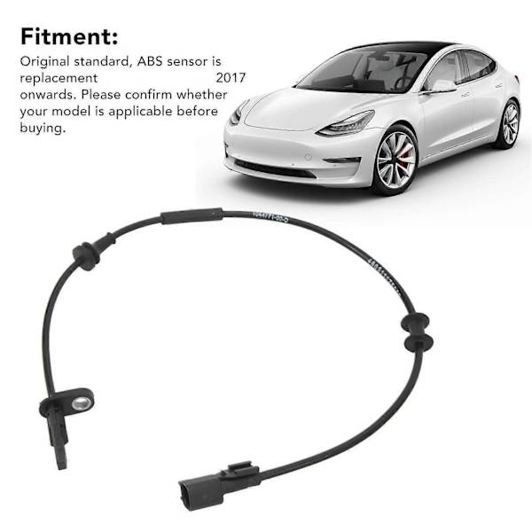 ABS-sensor til baghjul, høj følsomhed, 1044771 00 D, erstatning for Tesla Model 3 2017 og frem
