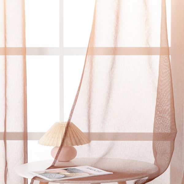 Gardinmaljer (2 stk.) transparent gradient vertikal gardin voile