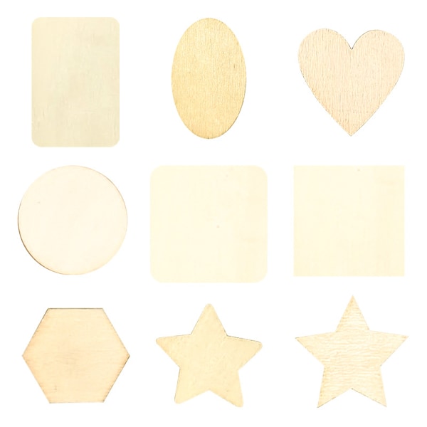 /#/20 x 3CM Hjerteformet dekorative leker Håndverk pyntegjenstander Gavemerker Tretre dekorasjoner for DIY/#/
