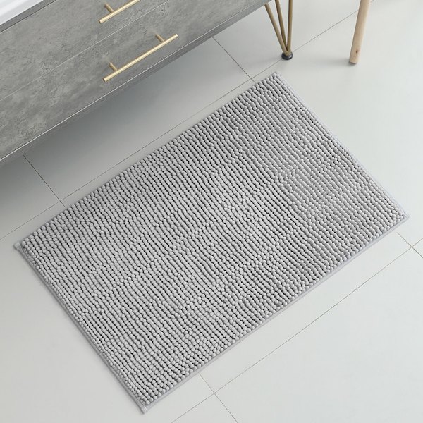 40x60cm (Grå) Badmatta Halksäker Absorberande Badrumsmatta för Dusch