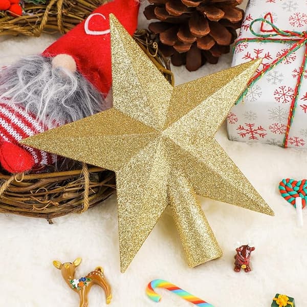 ##/Mini Glittrande Julstjärna Topp Juldekoration##/