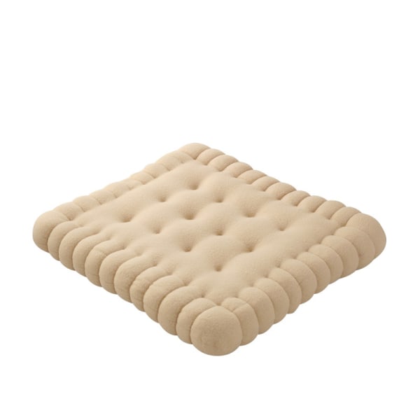 (Beige)1 kpl Suloinen Faux Biscuit Suorakaide Tyyny tyynyille