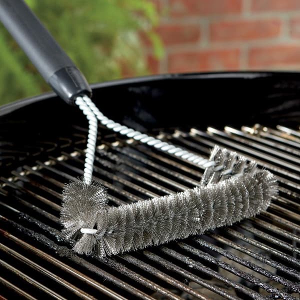 Pieni BBQ-verkko harja BBQ-puhdistusharja Ulkokäyttöön ruostumaton
