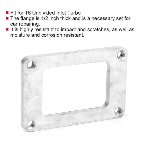 Rustfri stål svejseflange adapter, egnet til T6 udelt indløb turbo 1/2in tyk