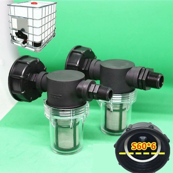 Tilkobling for 1000 liters regntank (1/2'' hann-gjenger), con