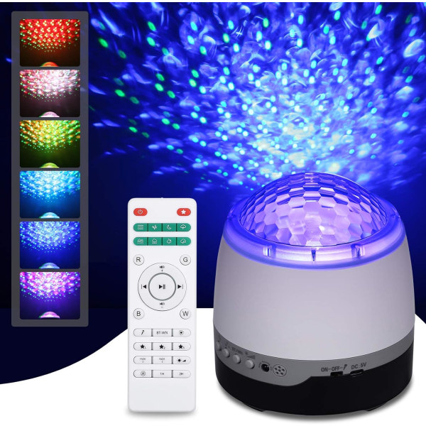 Projektorlampe Star Wave Bluetooth Musikkprojektor Vannrippel