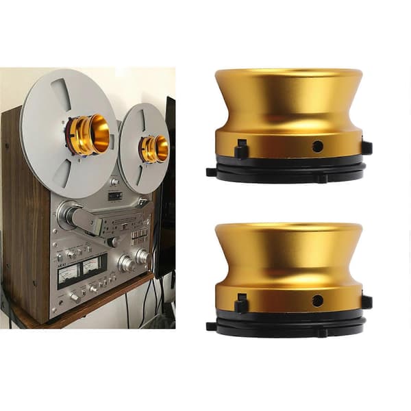 1 par NAB-hubadaptere, profesjonell polert aluminiumslegering, 10-tommers åpner for Studer ReVox for Akai for Teac Gold