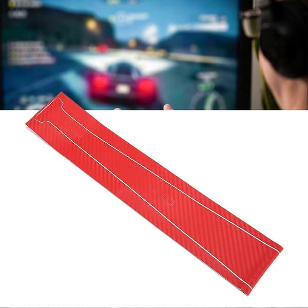Konsoll Midtre Skin Ripemotstandig Beskyttende Spillkonsoll Midtstripe Klistremerke for PS5 Digital Edition Host Rød