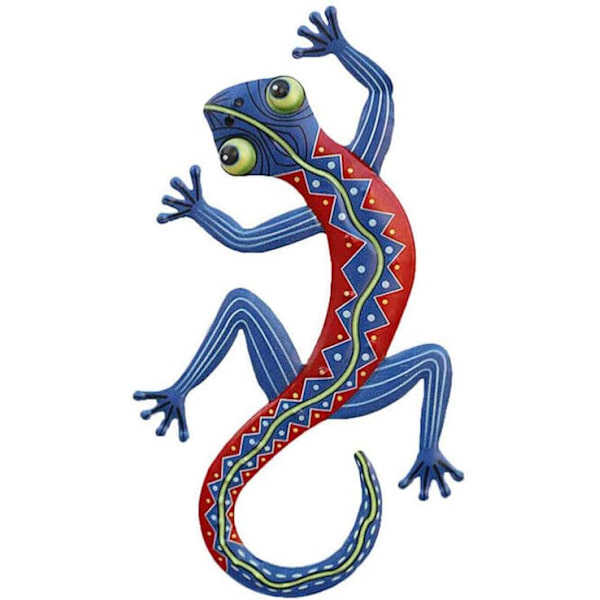 Utomhus Ödla Trädgårdskonst, Metall Gecko Väggdekor, Ödla Dekor