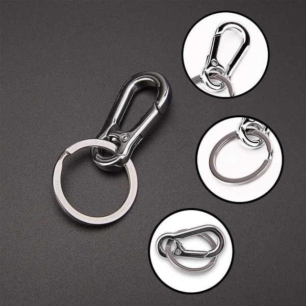 MINGZE metall nyckelringar, stål nyckelringar, nyckelringar för män