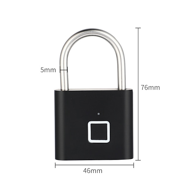 Fingeravtryckslås - Svart, IP67 Vattentätt, Nyckellös Säkerhet, U