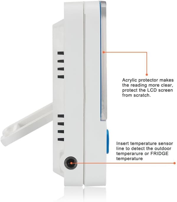 Digital fryser/kjøleskapstermometer med magnet og stativ Digi