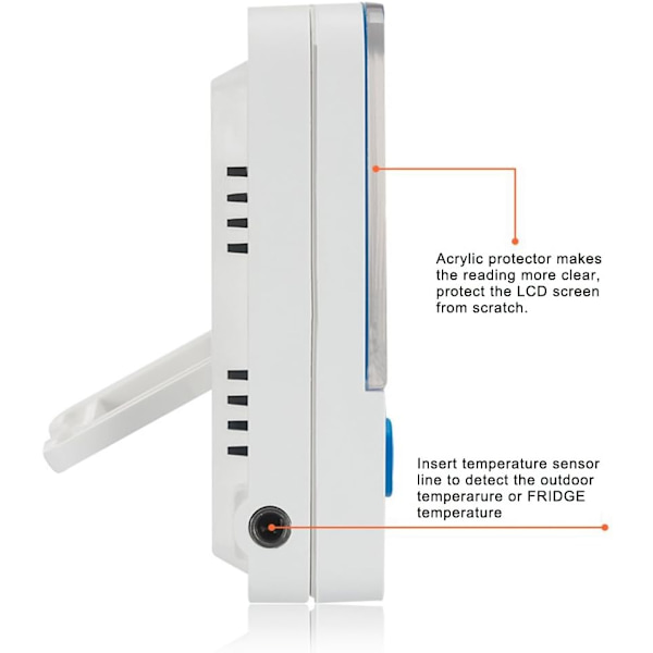 Digital Fryser/Køleskabs Termometer med Magnet og Stativ Digi